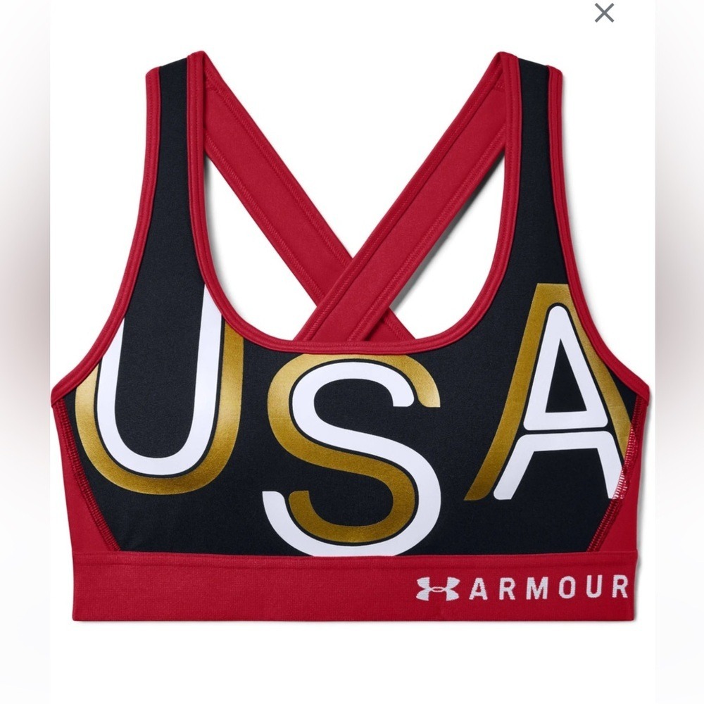 Woman's Under Armour Team‎ USA Sports Bra Size Medium Americana NWT
